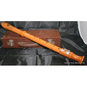 Vintage Cased Woodern Tenor Recorder