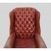 Vintage Red Leather Wingback Armchair