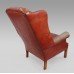 Vintage Red Leather Wingback Armchair