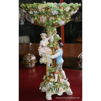Von Schierholz Floral Dresden Porcelain Centrepiece