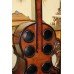 Unusual Walnut Style Cello Drinks Wine Bottle Rack Cabinet