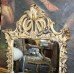Vintage Ornate Louis Style Washed Gilt Mirror 