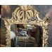 Vintage Ornate Louis Style Washed Gilt Mirror 