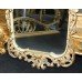 Vintage Ornate Louis Style Washed Gilt Mirror 