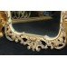 Vintage Ornate Louis Style Washed Gilt Mirror 