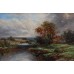 Edwardian English Landscape Oil on Canvas W.Barton