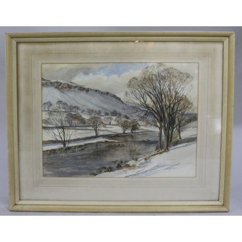 Winter Watercolour by Wilfrid B Tapp (British, 20th c.)